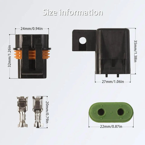 Fuse Holder Assembly Kit For Splicing Existing Wiring Waterproof Sealed Pack Of 6 30A Max Inline Fuse Connector dimensions