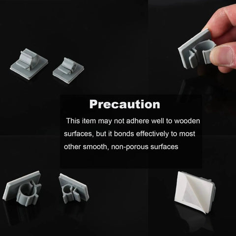 Close-up of Fifteen Pack Adhesive RO Tubing Holder Clips for One Quarter Inch Water Filter Tubing with user holding one clip.