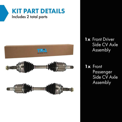 Front Driver And Passenger CV Axle Assembly Set, 2 Piece, Ready To Roll, Compatible With 03-23 Toyota 4Runner, 05-18 Tacoma