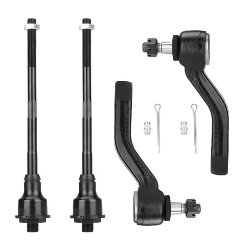 Front suspension upper control arm kit with ball joints; black steel, for GM trucks/SUVs 2000–2006, 12-piece set.
