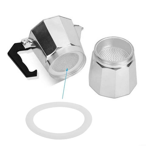 Silicone Gasket Seal For Coffee And Espresso Moka Pot Stove Top O Ring Replacement With Flexible Inner Diameters 39 42 50 54 63 73 Mm Fits 1 Cup To 12 Cup Moka Express Pots White
