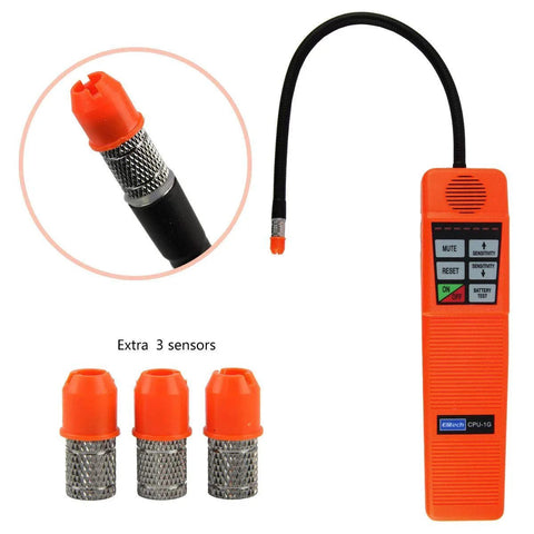 Pro Grade HVAC Leak Detector and Halogen Gas Sniffer for Refrigerants R22 R410A R134A R11 R404A CPU 1G Elitech with extra sensors