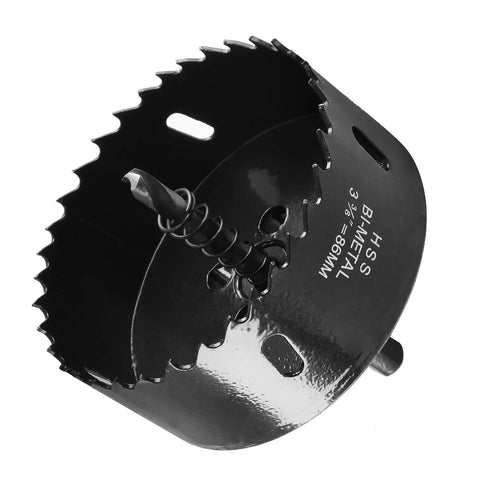 86mm Hole Saw With Hex Shank Drill Bit Adapter Bi Metal HSS Cutter Delivers Smooth Cuts Through Wood Plastic Drywall And Thin Metal 32mm Cutting Depth