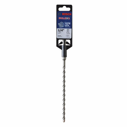Bulldog SDS-Plus Rotary Hammer Bit For Concrete Drilling And Anchoring, Quarter Inch By Six Inch By Eight Inch, Bosch HC2042 Carbide Tip
