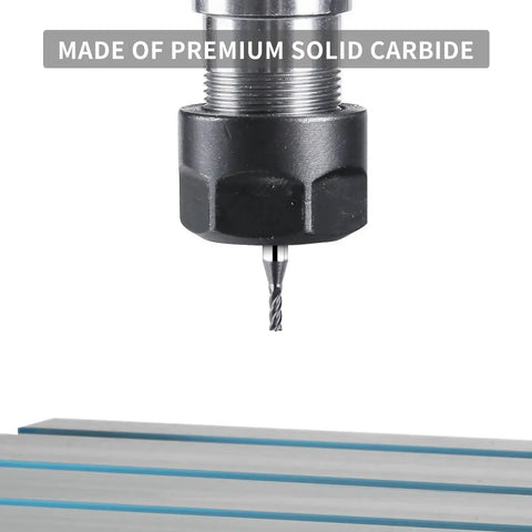 Pro Grade Solid Carbide CNC End Mill Bit 4 Flutes 1 Sixteenth Inch Cutting Diameter AlTiN Coated End Milling Bit installed