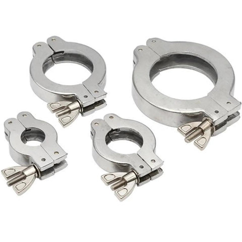 Two Pack KF25 Wing Nut Flange Quick Clamp Hinge ISO KF Size NW25 Stainless Steel 304 Vacuum Fittings Vacuum Hose Clamp set