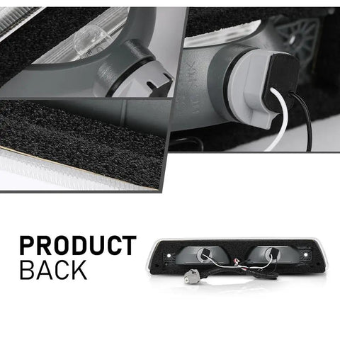 G-PLUS LED third brake light for Ford F-150 SVT Raptor 2010–2014 and Lincoln Mark LT 2011–2014; gray housing with wiring harness.