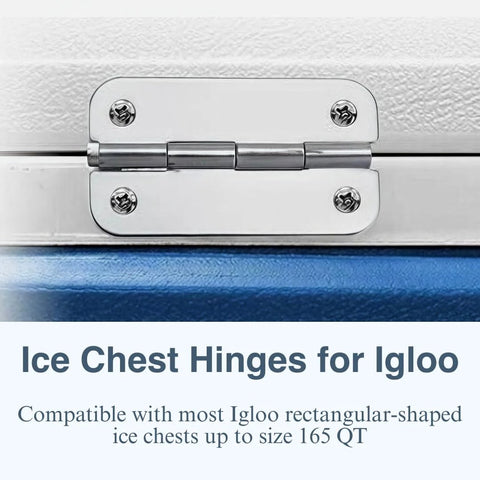 Igloo cooler hinge kit, 3-pack, 316 stainless steel, for 25–165 qt ice chests