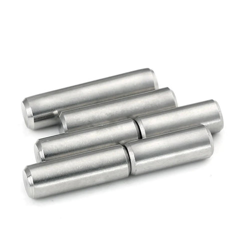 304 Stainless Steel Cylindrical Pin Locating Dowel Set, 12 mm Diameter, 4 to 100 mm Length Range, solid shaft rods in view