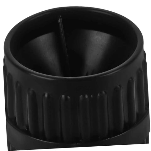 Close-up of Two Pack Tubing Reamer Set for Copper Pipes Inner and Outer Deburring Tools, showing chamfering blades in black plastic casing