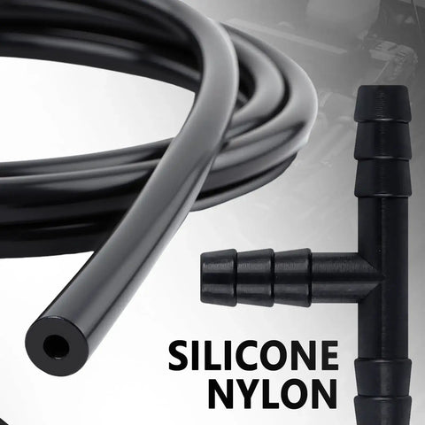 Six Piece Five Foot Silicone Vacuum Hose Kit For Your Ride, Includes Sixty Four Connectors, Hoses In One Eighth Inch, Nylon detail