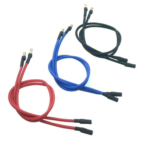 Six Pack 3.5mm Banana Gold Bullet Connector Extension Cables For RCs, Brushless Motors And ESCs, 16AWG Heatproof Silicone Wire, 30cm Length