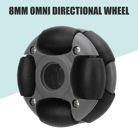 8mm omni directional wheel, durable design for robots with precise control, ideal for 360-degree maneuverability and stable performance