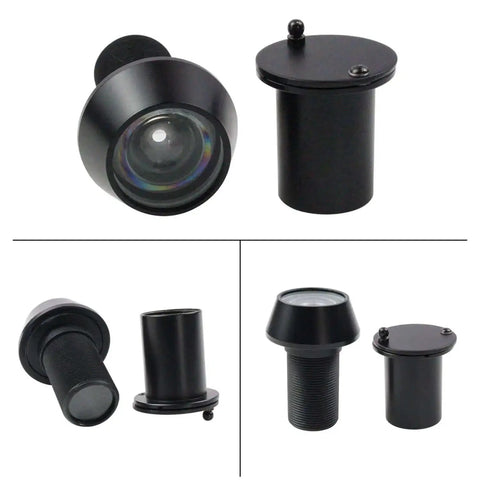 Solid Brass 220-Degree Door Viewer Peephole With Heavy Duty Rotating Privacy Cover Ultra Wide HD Lens Fits Doors From 1 3/8 To 2 23/64 Inches Great For Home Office Hotel Security Black