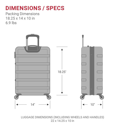 Expandable Carry On Luggage With Spinner Wheels For No Fuss Travel Easy 19 Inch Cabin Size Hardside Black Suitcase dimensions