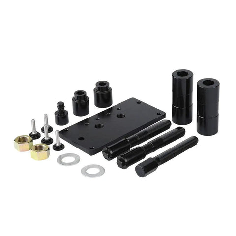 Inner Cam Bearing Installer and Puller for Harley Twin Cam Engines 1999-2017 with disassembly window, bolts, and fittings.