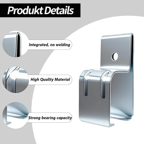 Beefy Heavy Duty Box Rail Hanger Bracket For Barn Doors, Rugged Rail Mount Bracket For Exterior Doors, Silver Finish