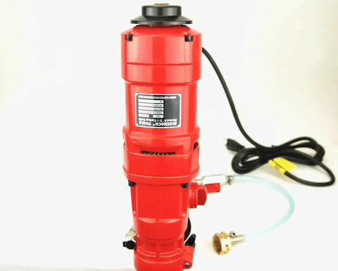 Heavy Duty Diamond Core Drill Bundle with Rolling Base Stand for Pros and 1 to 4 Inch Diamond Bit Set Dual Speed 2100 RPM and 950 RPM 110 Volt Concrete Coring BluRock Model 4Z1RB Package Deal