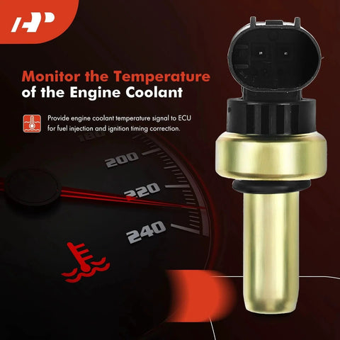 Go-To Coolant Temperature Sensor Replacement For Chrysler Crossfire Dodge Sprinter Freightliner Mercedes Maybach 57 62 B200 C250 C300 C350 E320 ML320 SL500 2003 To 2010 A-Premium product image, front view
