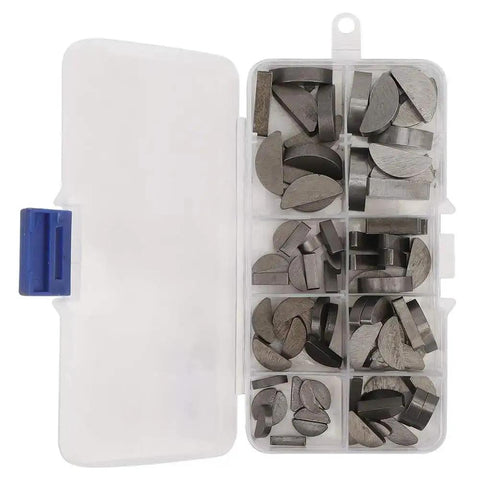 80 Piece Woodruff Key Set In Stainless Steel For Shafts And Hubs DIY Friendly Assortment For Home Shop Projects Durable Long Lasting Keys