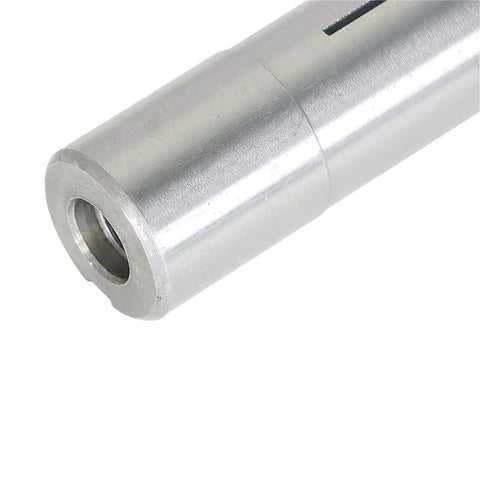 Close-up of the steel R8 collet from the Spring Collet Set R8 Size One Eighth To Seven Eighths Inch In Steel Seven Piece Kit for CNC milling.