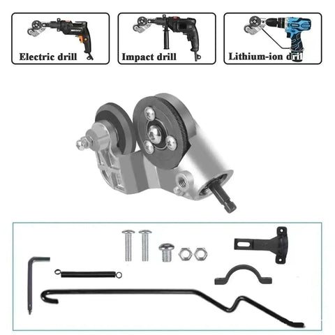 Beast Drill Nibbler Sheet Metal Cutter Attachment with accessories and compatibility with electric, impact, and lithium-ion drills