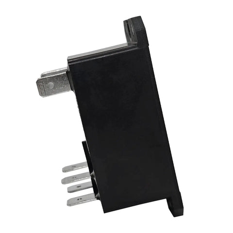 Side view of a Beefy Heavy Duty 12V DC Relay With 30A Power DPST NO 2 Form A Chassis Mount for industrial control panels.