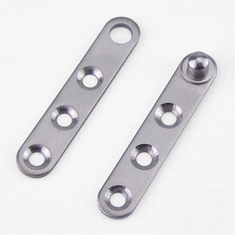 4 Piece Stainless Steel 360 Degree Rotating Concealed Door Hinges, heavy duty pivot fittings for doors, cabinets, and windows.
