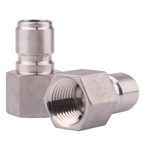 DERNORD stainless steel female quick-disconnect fitting, 1/2" FPT, sanitary homebrewing connector, pack of 2