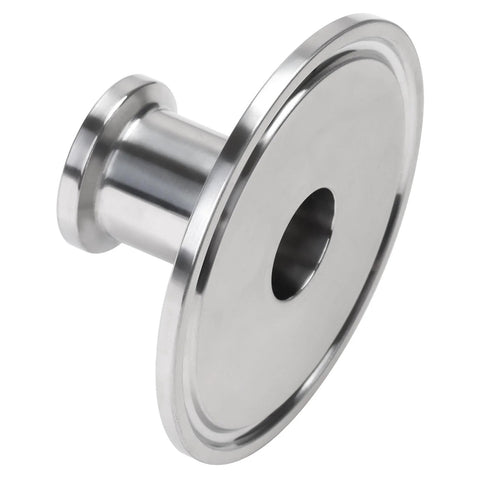 Stainless steel sanitary concentric reducer tri-clamp fitting, 2 in x 1/2 in, polished finish, Amazon brand