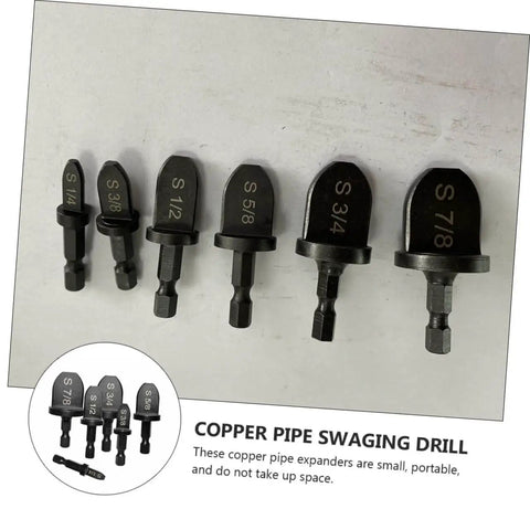 Six Piece Pro Grade Bearing Tube Expander Kit For Air Conditioning Copper Tubing And Portable Flaring Tool HVAC Swaging Set That Works With Your Electric Drill Lightweight Compact Flare Tool For Installers And DIY Pros