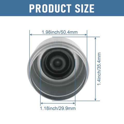 4 Pack 1.98 Inch Trailer Axle Dust Cap Hub Grease Cover Kit With Extra Rubber Plugs For Most 2000 To 3500 Pound Axles Dexter EZ Lube Compatible