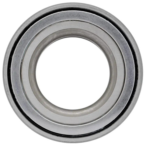 Front Wheel Bearing Assembly for Mazda 3 2005-2013 and Mazda 5 2006-2015 with 4-wheel ABS, front view, metal construction.