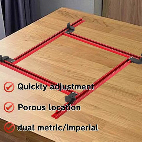 Juice Groove Router Jig For Cutting Boards With 23.6 By 23.6 Inch Working Area Adjustable Router Jigs And Templates Metric And Imperial Scales Router Guides For DIY Woodworking Projects