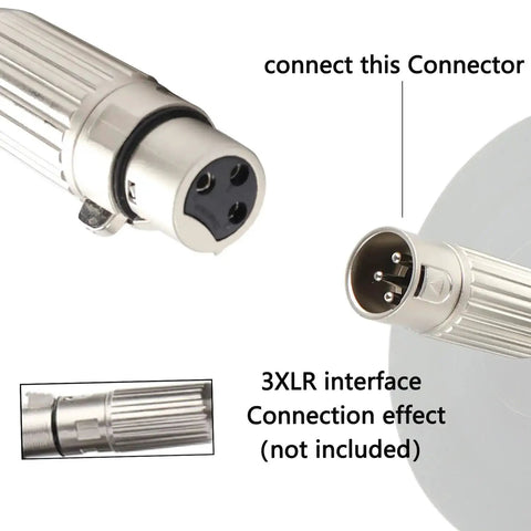 Stainless Steel M8 304 3 Pin XLR End Connector For Reciprocating Linear Actuator DIY Build And Industrial Cable Adapter Silver