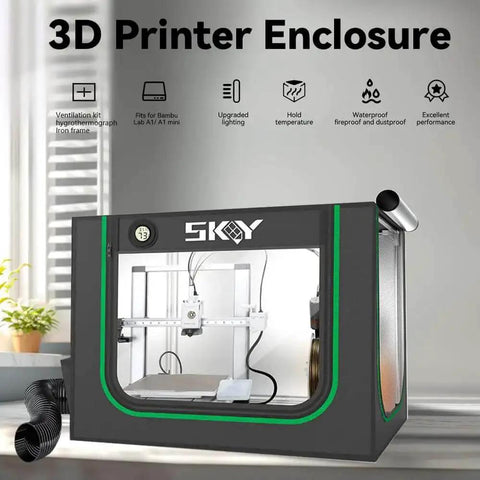 Heavy Duty 3D Printer Enclosure With LED Light Iron Frame And Ventilation Kit For A1 And A1 Mini Workhorse Build in room