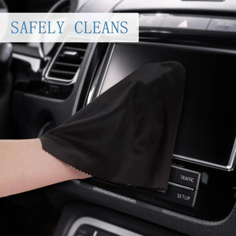 Microfiber Cleaning Cloths For Glasses And Screens 50 Pack 6x7 Inches used on car screen