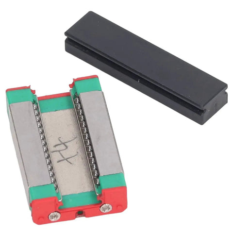 High Precision Linear Rail Slider for 3D Printers with ultra smooth motion and rock solid ball bearings, front view, includes MGN12H.
