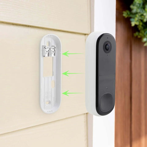 Backplate Replacement For Video Doorbell 2K Gen 2 Screw On Mounting Plate Accessory Durable ABS Construction No Fuss Easy Install Keeps Wiring Safe Fits Second Generation Doorbell Mounting Holder Included