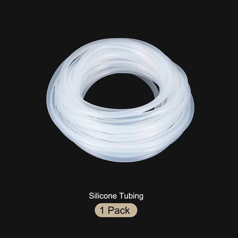 16 Ft Clear Silicone Tubing 3/32 Inch ID 5/32 Inch OD High Temperature Flexible Pure Silicone Hose coiled in a pack