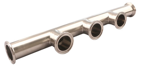 GOGOUP tri-clamp manifold, 1.5 inch, 304 stainless steel polished sanitary fitting