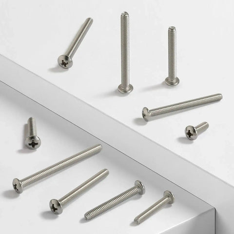 120Pcs 8-32 Phillips Pan Head Screws Set In 304 Stainless Steel Pro Grade Go-To Handy Kit For Home Fixes Household Repairs Electrical Wall Plate Switch Installations And Diy Projects, assorted screw sizes displayed on white surface