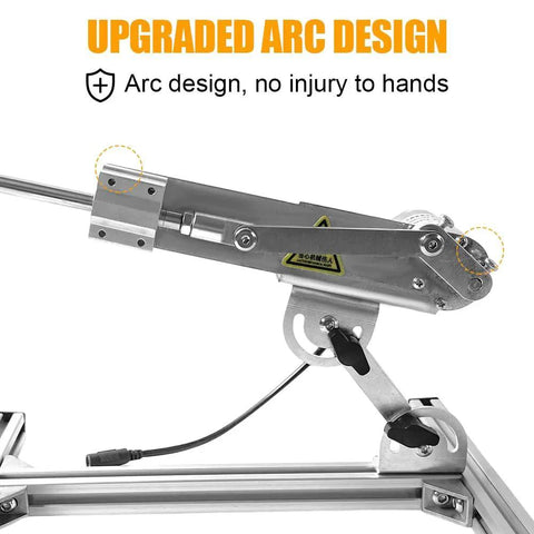 Compact Mini Reciprocating Linear Actuator With Adjustable Stroke From 1.18 To 6 Inches, DC 24V, side view installed on frame