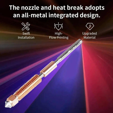 Upgrade 0.4mm Hardened Steel Nozzles Kit all-metal design with high-flow capabilities for K1 SE K2 SE K1C K1 Max Ender 3 V3 printers