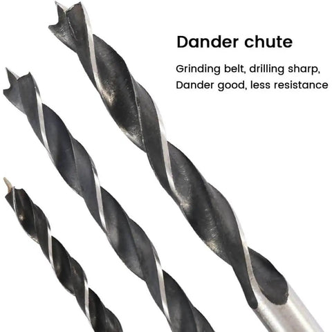Close-up of drill bits from Pocket Hole Screw Jig And Dowel Drill Joinery Kit For Woodworking