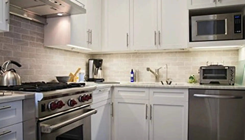 Modern kitchen featuring 12mm Diameter Brushed Stainless Steel T Bar Cabinet Handles Hollow Pulls 8 Inch Overall Length with 5 Inch Hole Centers