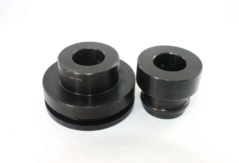 Bead Roller Die Set For Tubing 1-1/2 Inch ID And Larger, Fits Most 22mm Shaft Rollers, shown as two black metal dies