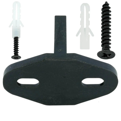 6 Pack Barn Door Floor Guide For Pocket Door Bottom Durable POM Construction Smooth Quiet Glide Includes Screws And Anchors Size 1.71 In Long 0.96 In Wide 0.78 In High Suitable For Bottom Rail Alignment And Stable Track Support product image showing guide, screws, and anchors.