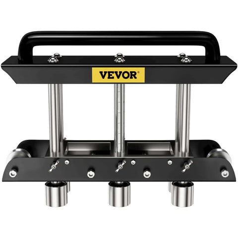 Front view of Three Station Edge Roller Bender for Sheet Metal Fabrication, 0-90 Degree Bends, in black and silver finish