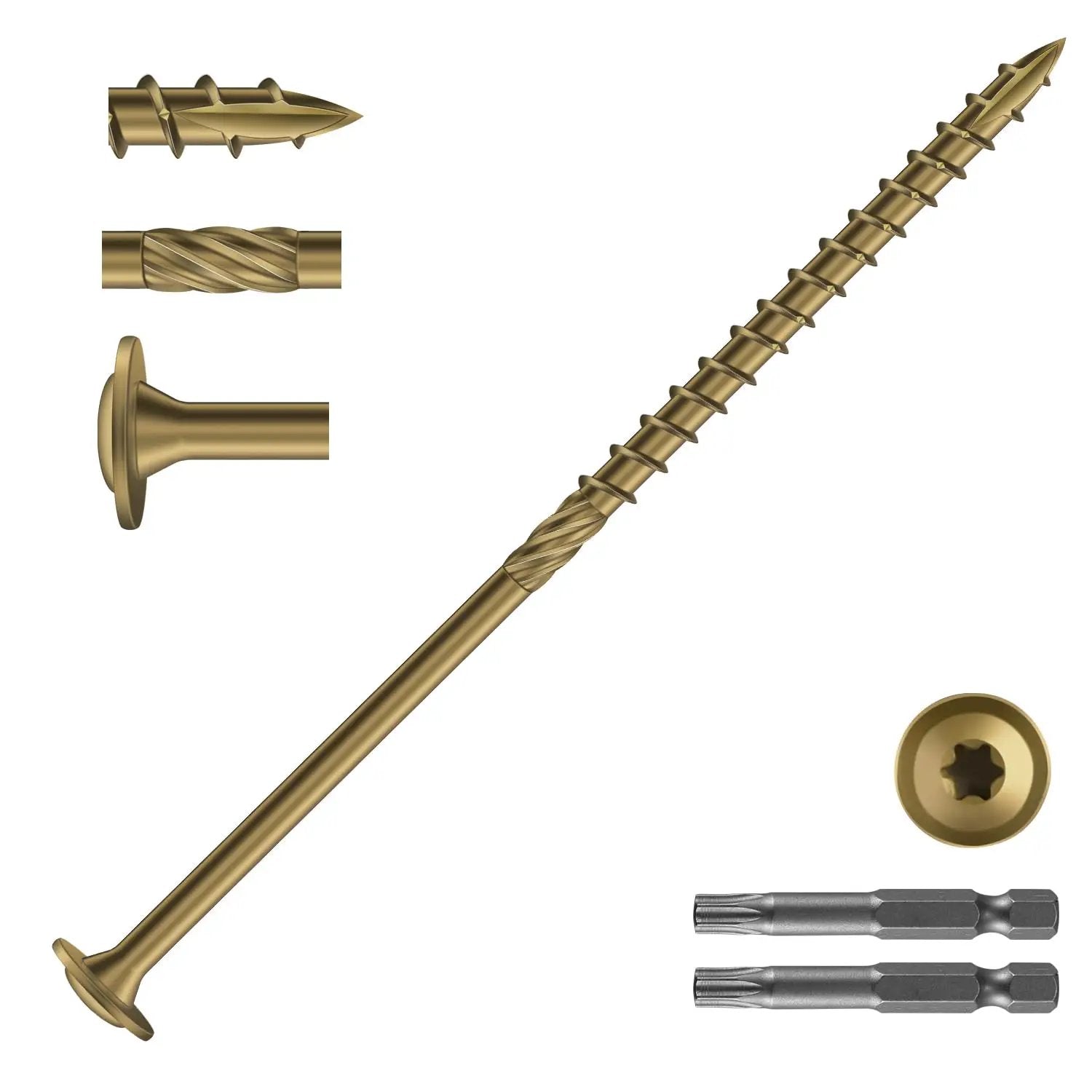 Heavy Duty 6 Inch Lag Screws Kit For Outdoor Wood And ...
